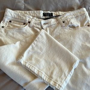 White denim crop pants size 10